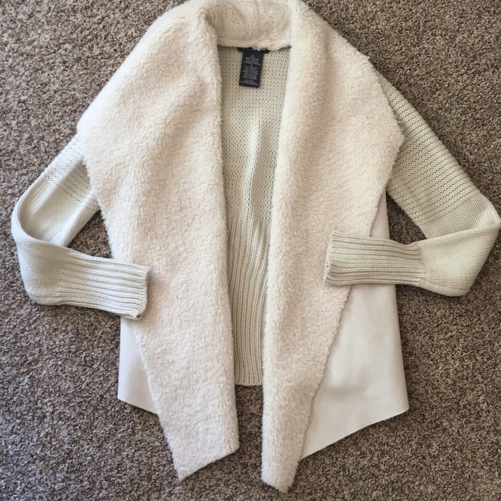 Faux fur cardigan